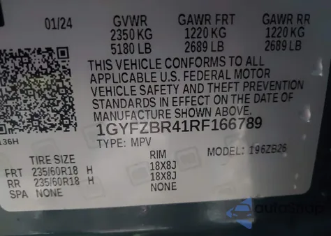 2024 Cadillac Xt4 Awd Luxury from USA, damaged, VIN 1GYFZBR41RF166789